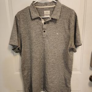 Rag and Bone Standard Issue Gray Heather Polo Large
